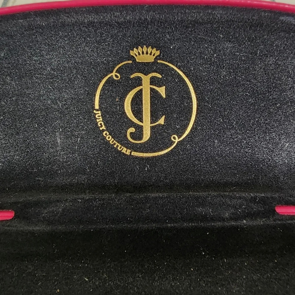Juicy Couture Pebble Leather Hard Shell Sunglasses Case Hot Pink Barbiecore - Picture 5 of 12